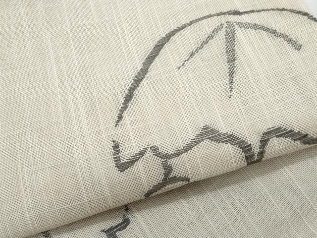 平和屋着物*夏物 八寸名古屋帯 枝葉文 正絹 逸品 CABJ4569fb