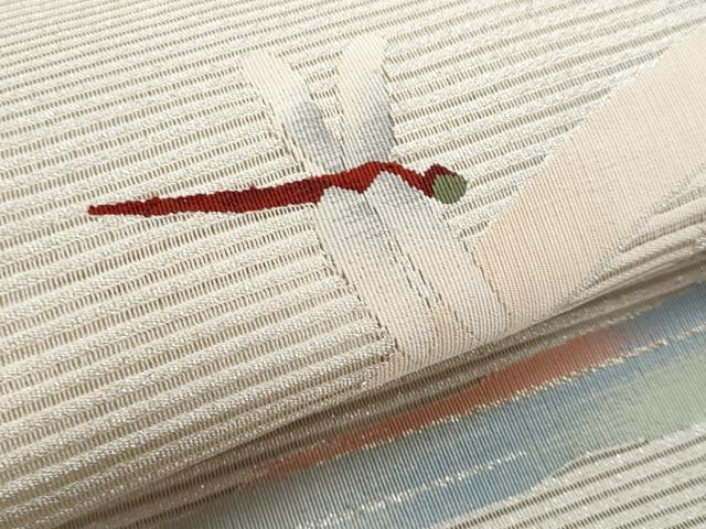平和屋着物*夏物 八寸名古屋帯 絽綴れ トンボ 籬 金銀糸 正絹 逸品 CABJ4587fb