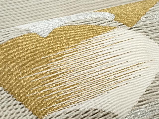 平和屋着物*夏物 八寸名古屋帯 絽綴れ 地紙重 金銀糸 正絹 逸品 CABJ4637fb