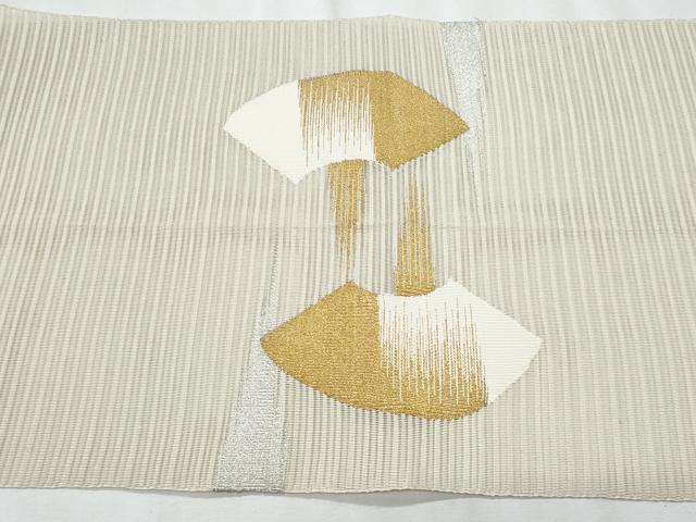 平和屋着物*夏物 八寸名古屋帯 絽綴れ 地紙重 金銀糸 正絹 逸品 CABJ4637fb
