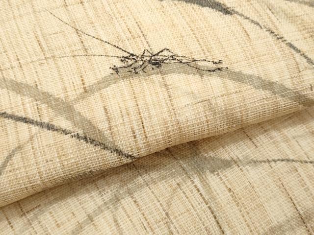 平和屋着物*夏物 九寸開き名古屋帯 手描き 夏虫 麻 逸品 CABJ4644fb