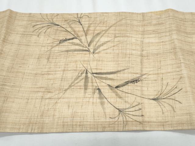 平和屋着物*夏物 九寸開き名古屋帯 手描き 夏虫 麻 逸品 CABJ4644fb