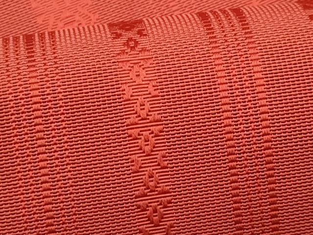 平和屋着物*夏物 本場筑前博多織 八寸名古屋帯 紗献上 赤丹色 正絹 逸品 CABJ4651fb