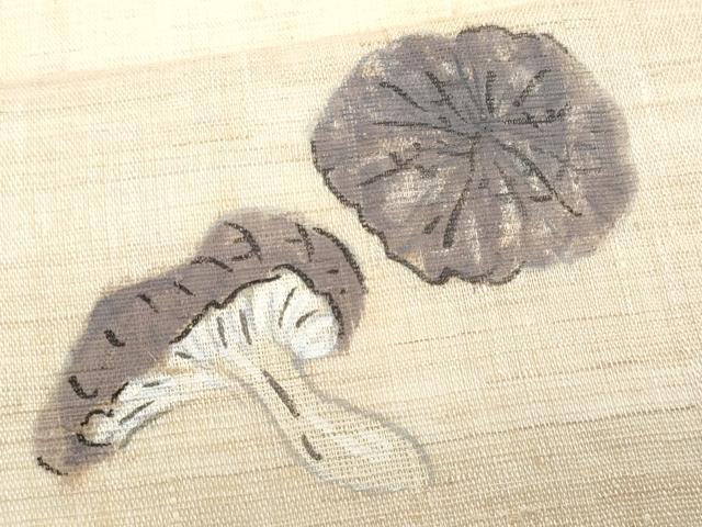 平和屋着物*夏物 九寸名古屋帯 手描き 成り物 麻 逸品 CABJ4658fb