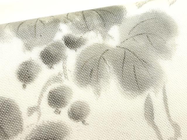 平和屋着物*夏物 九寸開き名古屋帯 手描き 葡萄蔦の葉文 正絹 逸品 CABJ4671fb