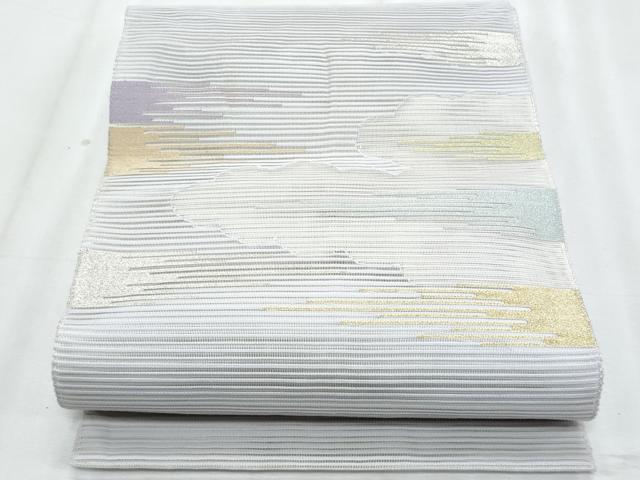 平和屋着物*夏物 八寸名古屋帯 絽綴れ 雲取り 金銀糸 正絹 逸品 CABJ4672fb