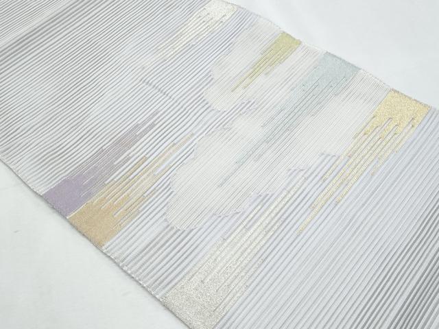 平和屋着物*夏物 八寸名古屋帯 絽綴れ 雲取り 金銀糸 正絹 逸品 CABJ4672fb