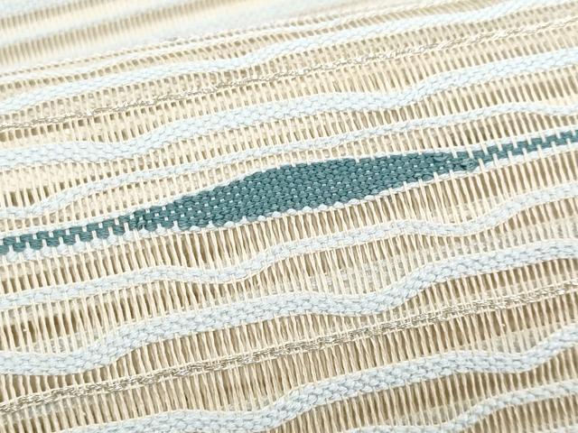 平和屋着物*夏物 八寸名古屋帯 絽綴れ 霞文 銀糸 正絹 逸品 CABJ4677fb