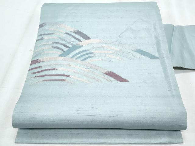 平和屋着物*夏物 九寸名古屋帯 作家物 青海波 正絹 逸品 CABJ4678fb