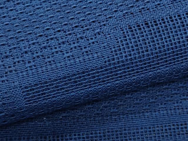 平和屋着物*夏物 八寸名古屋帯 霞文 色無地 紺色 正絹 逸品 CABJ4693fb
