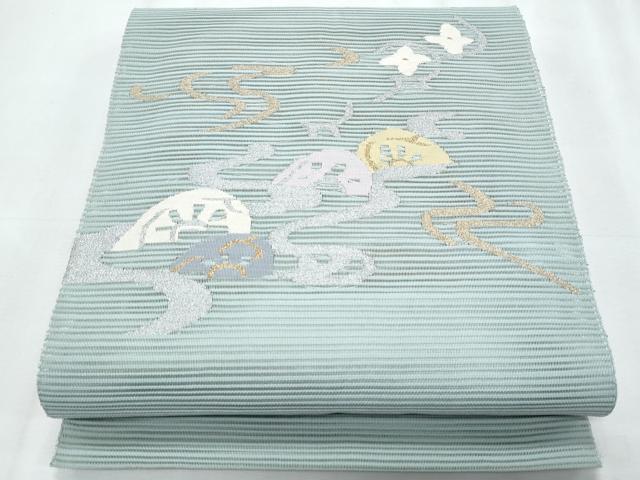 平和屋着物*夏物 八寸名古屋帯 絽綴れ 片輪車 金銀糸 正絹 逸品 CABJ4696fb