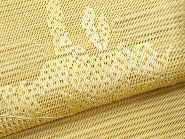 平和屋着物*夏物 八寸名古屋帯 絽綴れ 風景文 淡黄色 正絹 逸品 CABJ4706fb