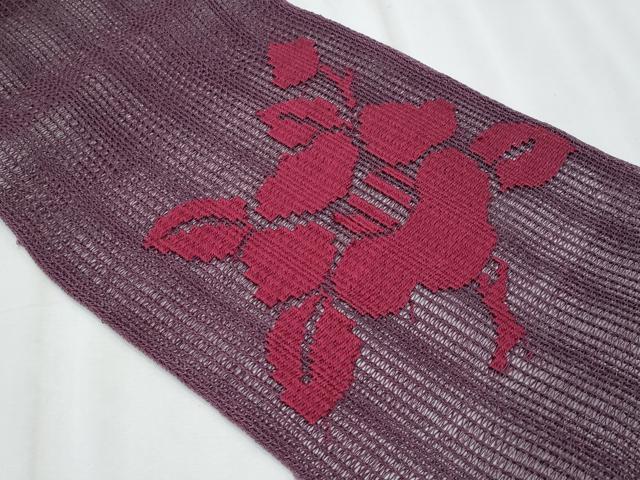 平和屋着物*夏物 八寸古屋帯 羅 枝花文 正絹 逸品 CABJ4722fb