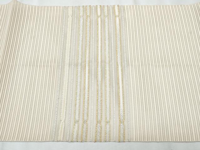 平和屋着物*夏物 八寸名古屋帯 絽綴れ 横段文 金銀糸 正絹 逸品 CABJ4725fb