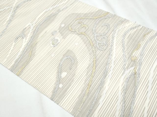 平和屋着物*夏物 八寸名古屋帯 絽綴れ 立波文 金銀糸 正絹 逸品 CABJ4727fb