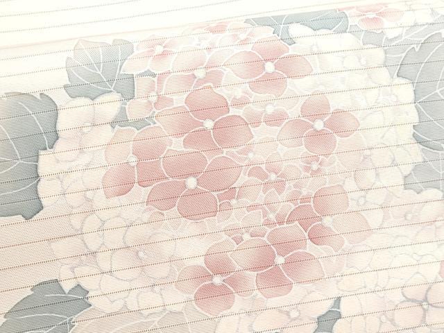 平和屋着物*夏物 絽塩瀬 九寸名古屋帯 紫陽花 銀彩 正絹 逸品 CABJ4732fb