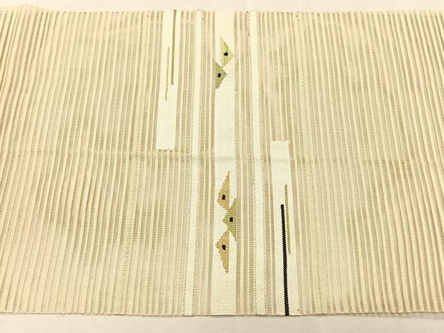 平和屋着物*夏物 八寸名古屋帯 絽綴れ 横段文 金糸 正絹 逸品 CABJ4740fb
