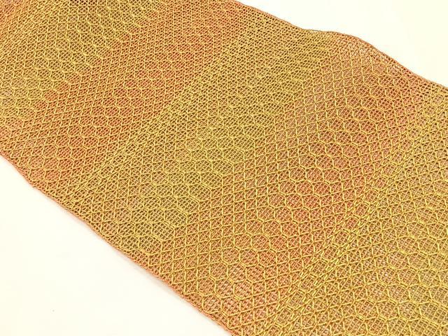 平和屋着物*夏物 八寸名古屋帯 羅 幾何学文様 正絹 逸品 CABJ4741fb
