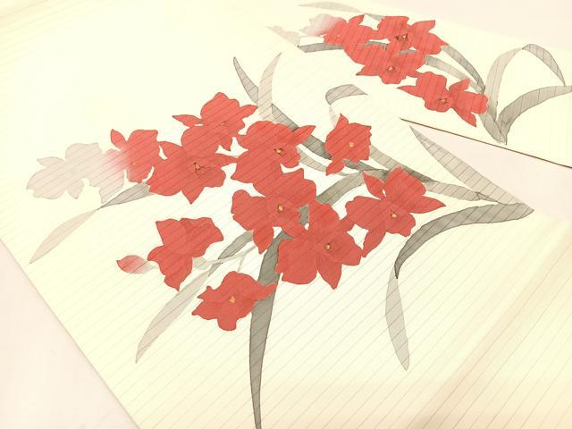 平和屋着物*夏物 絽塩瀬 九寸名古屋帯 手描き 草花文 金彩 正絹 逸品 CABJ4751fb