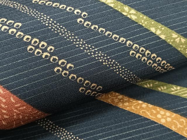 平和屋着物*夏物 全通 九寸名古屋帯 流線文 正絹 逸品 CABJ4757fb