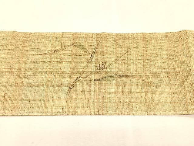 平和屋着物*夏物 九寸名古屋帯 手描き 夏虫 麻 逸品 CABJ4768fb