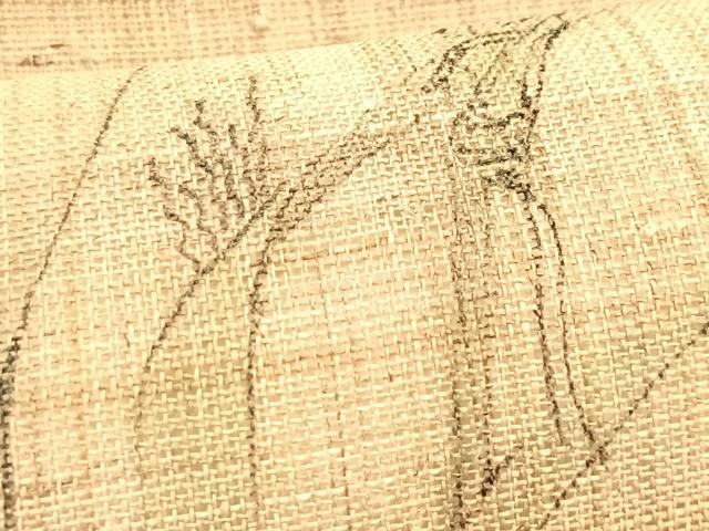 平和屋着物*夏物 九寸名古屋帯 手描き 夏虫 麻 逸品 CABJ4768fb