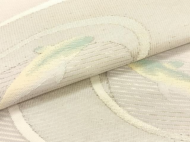 平和屋着物*夏物 九寸名古屋帯 魚 流水文 銀糸 正絹 逸品 CABJ4772fb