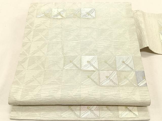 平和屋着物*夏物 九寸名古屋帯 トンボ 金銀糸 正絹 逸品 CABJ4786fb