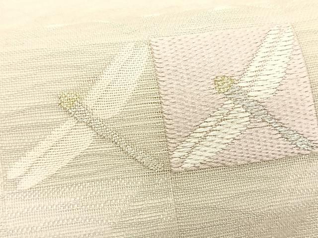 平和屋着物*夏物 九寸名古屋帯 トンボ 金銀糸 正絹 逸品 CABJ4786fb