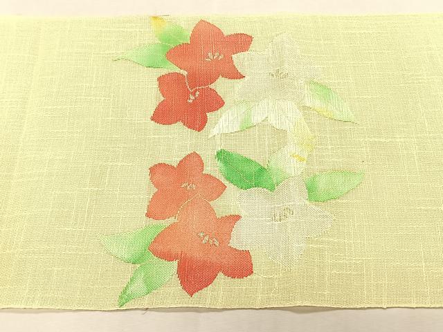 平和屋着物*夏物 八寸名古屋帯 桔梗 銀糸 CABJ4789fb