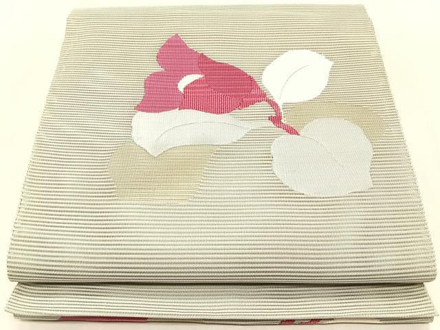 平和屋着物*夏物 八寸名古屋帯 絽綴れ 枝花文 正絹 逸品 CABJ4791fb
