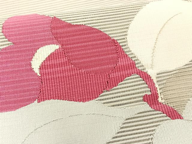 平和屋着物*夏物 八寸名古屋帯 絽綴れ 枝花文 正絹 逸品 CABJ4791fb