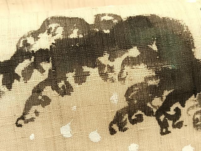 平和屋着物*夏物 九寸名古屋帯 手描き 紬地 立波文 正絹 逸品 CABJ4792fb