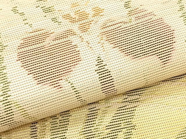 平和屋着物*夏物 九寸名古屋帯 流水杜若 金糸 正絹 逸品 CABJ4794fb