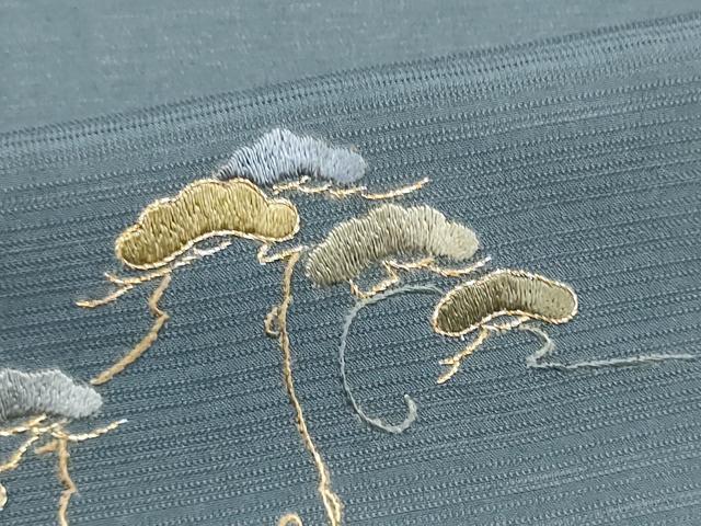 平和屋着物*夏物 訪問着 変わり絽 総刺繍 松竹梅 金糸 正絹 逸品 CABJ4801hy