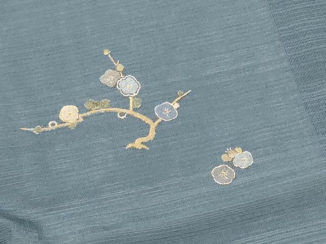 平和屋着物*夏物 訪問着 変わり絽 総刺繍 松竹梅 金糸 正絹 逸品 CABJ4801hy