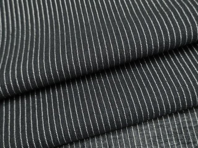 平和屋着物*夏物 お召 紗 間道 黒地 正絹 逸品 CABJ4805hy