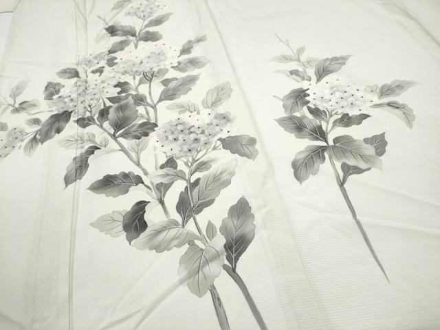 平和屋着物*夏物 訪問着 絽 手描き 紫陽花 正絹 逸品 CABJ4811hy