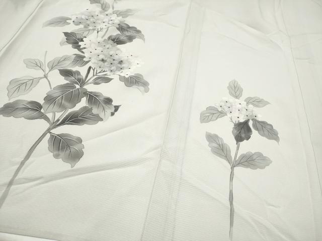 平和屋着物*夏物 訪問着 絽 手描き 紫陽花 正絹 逸品 CABJ4811hy