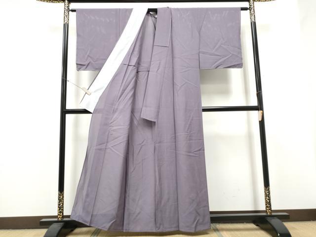 平和屋着物*夏物 色無地 絽 竜胆色 正絹 逸品 CABJ4813hy