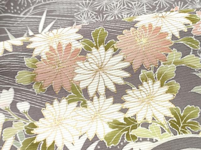 平和屋着物*夏物 訪問着 絽 流水草花文 金彩 正絹 逸品 CABJ4821hy