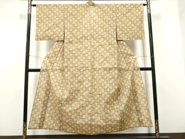 平和屋着物*夏物 小紋 紗 琉球絣文様 CABJ4826hy