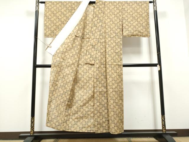 平和屋着物*夏物 小紋 紗 琉球絣文様 CABJ4826hy