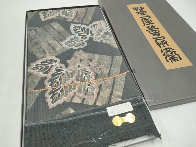 平和屋着物●西陣 木野織物 菱屋善兵衛謹製 六通柄袋帯 源氏香桐柄 金糸 証紙・共箱付き 正絹 逸品 CABJ4836hy