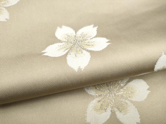平和屋着物●世界的人形師 辻村寿三郎 ジュサブロー 六通柄袋帯 舞桜文 銀糸 正絹 逸品 CABJ4869hy