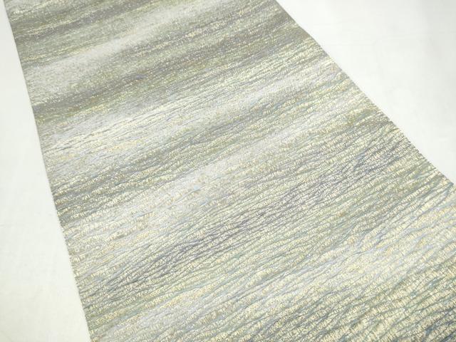 平和屋着物●全通柄袋帯 霞文 金糸 正絹 逸品 CABJ4870hy