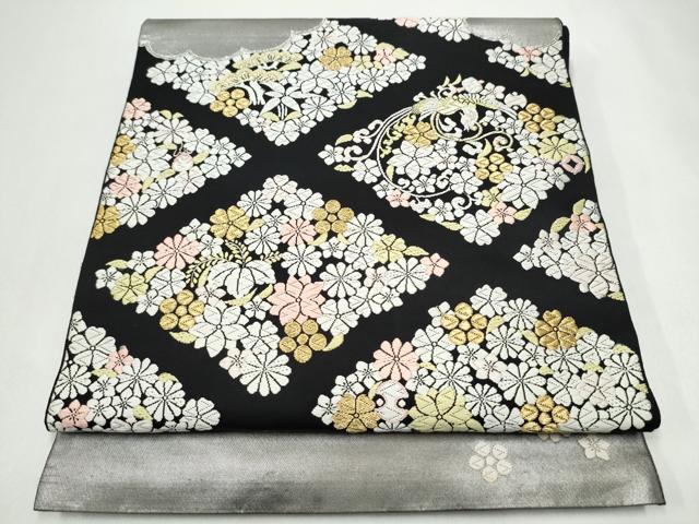 平和屋着物●西陣最高峰・北尾織物匠 六通柄袋帯 唐織 慶長寿菱文 金糸 正絹 逸品 CABJ4908hy