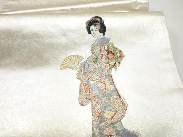 平和屋着物●松岡正剛 太鼓柄袋帯 春麗人 金糸 正絹 逸品 CABJ4951hy