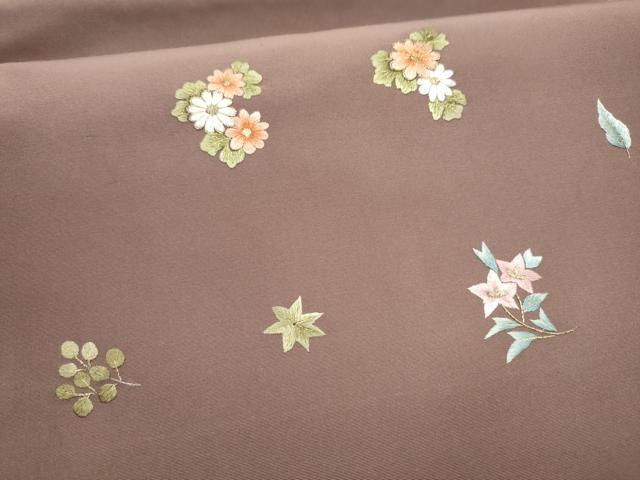 平和屋着物●九寸名古屋帯 総刺繍 草花文 金糸 CABJ4973hy