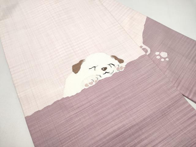 平和屋着物●九寸名古屋帯 犬 正絹 逸品 CABJ5036hy
